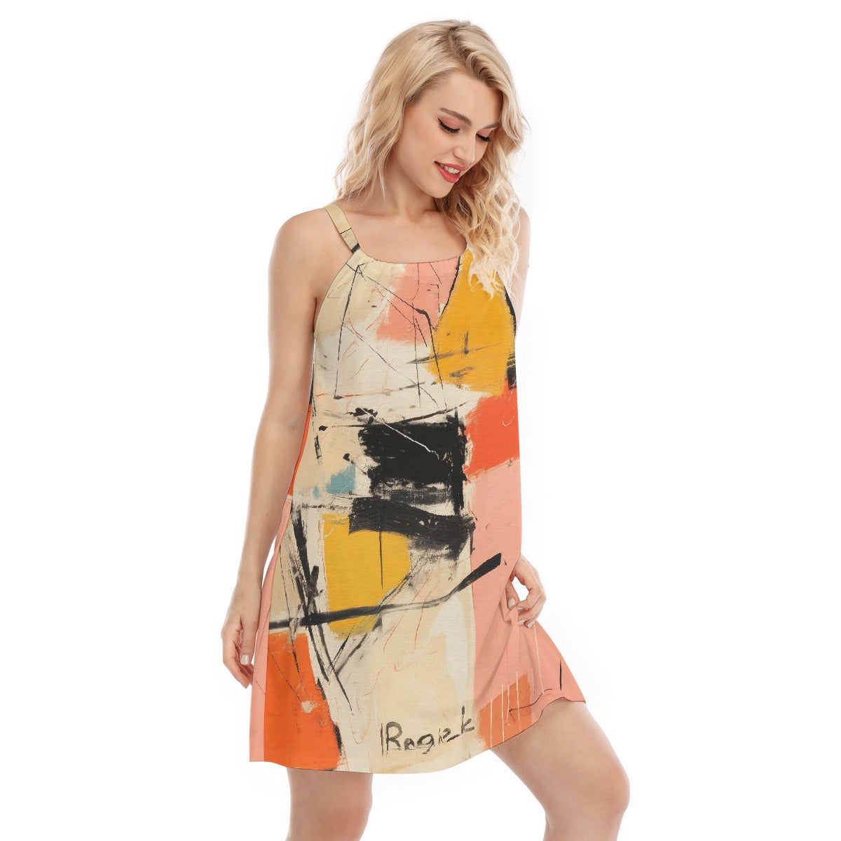 All-Over Print Women's O-neck Cami Dress