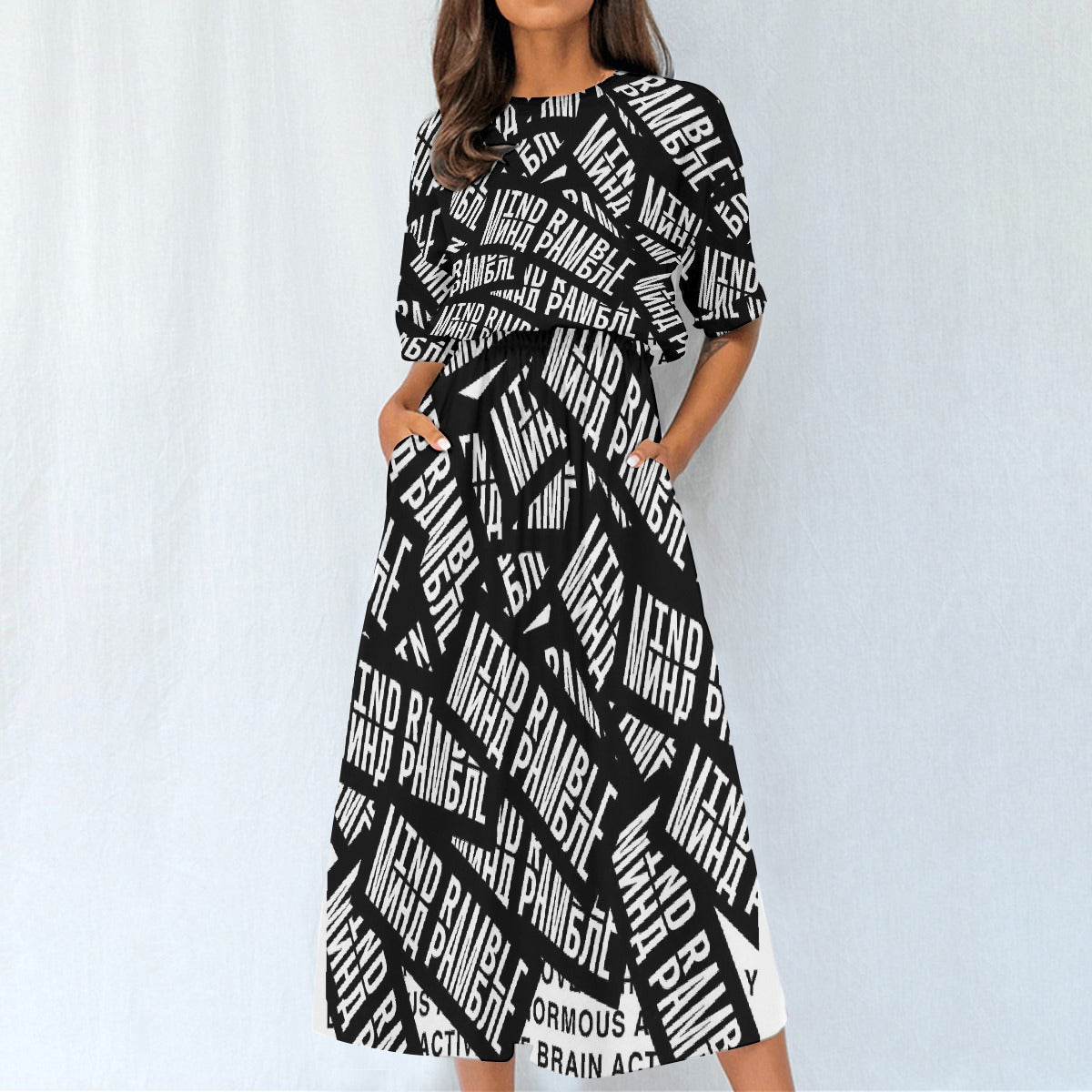 All-Over Print Women's Elastic Waist Dress