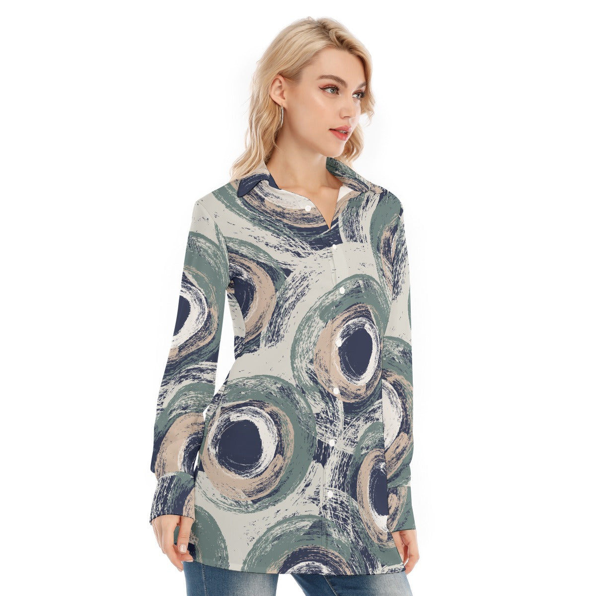 All-Over Print Women's Long Shirt