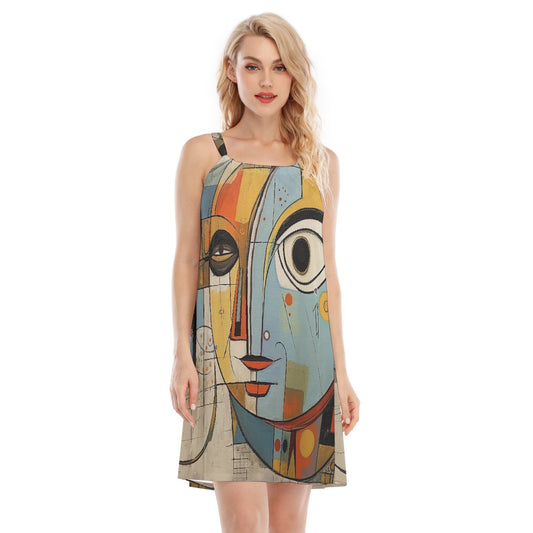 All-Over Print Women's O-neck Cami Dress