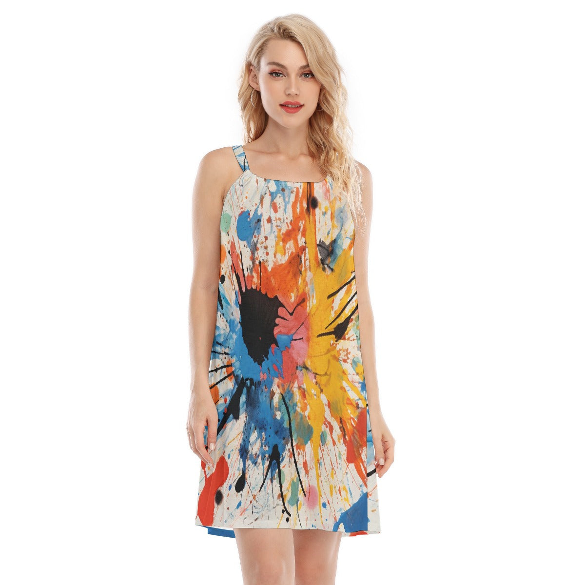 All-Over Print Women's O-neck Cami Dress