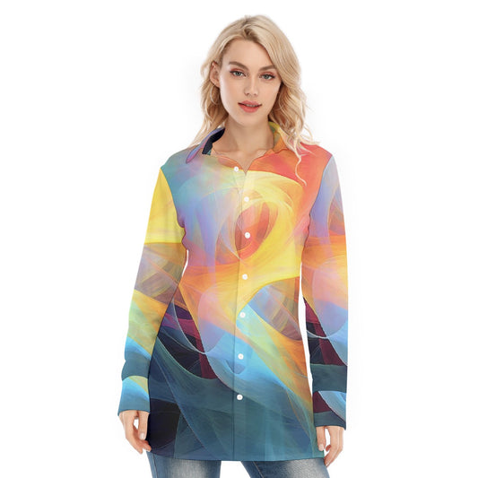 All-Over Print Women's Long Shirt