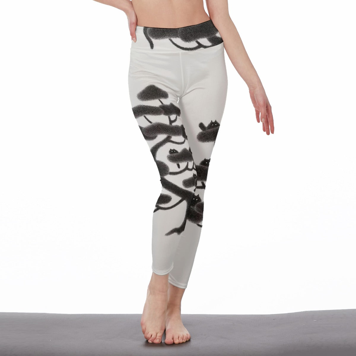 All-Over Print Women's High Waist Leggings | Side Stitch Closure