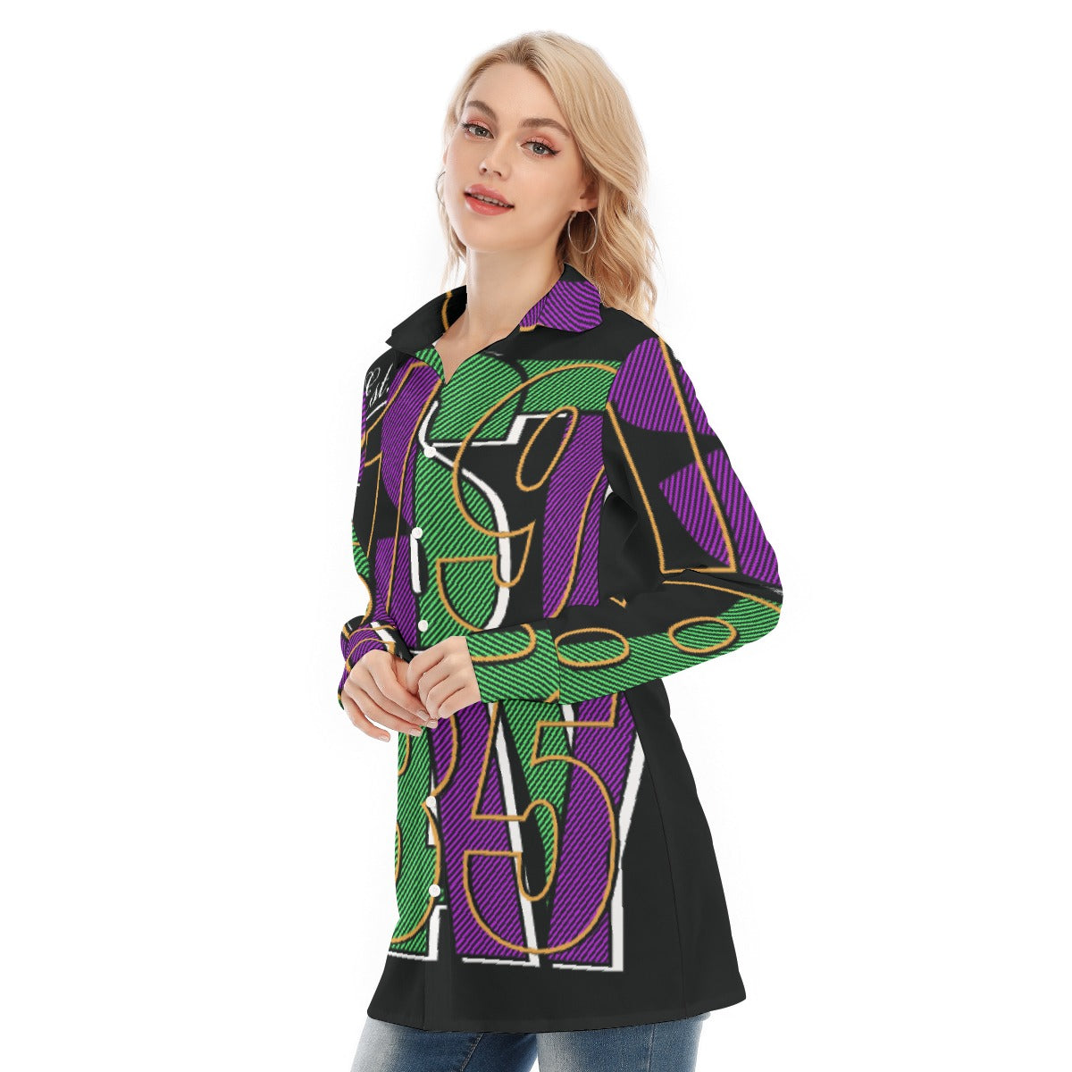 All-Over Print Women's Long Shirt