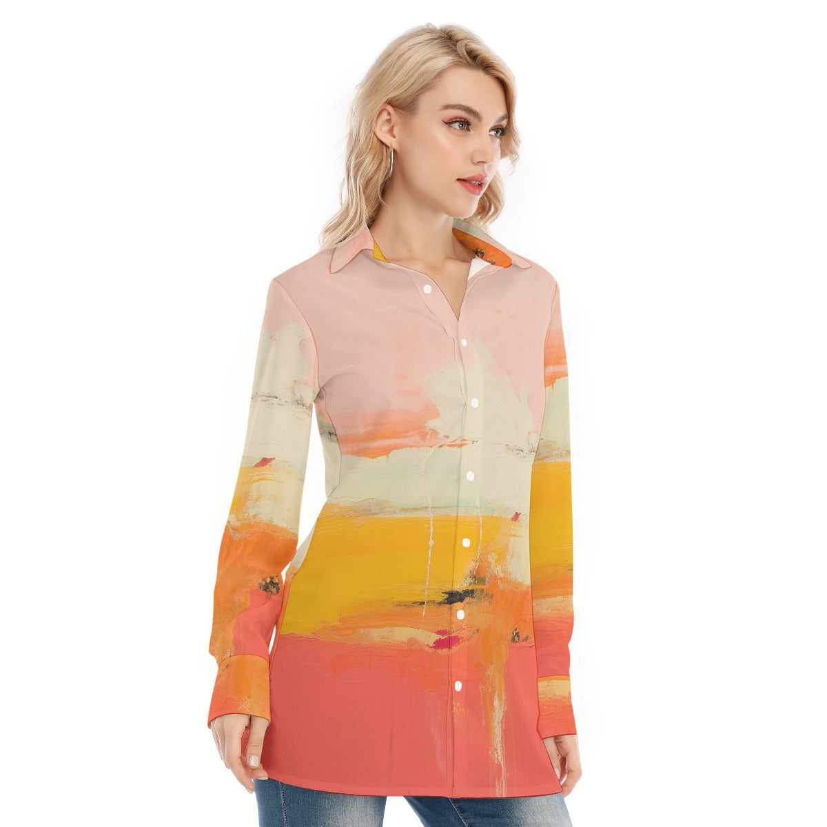 All-Over Print Women's Long Shirt