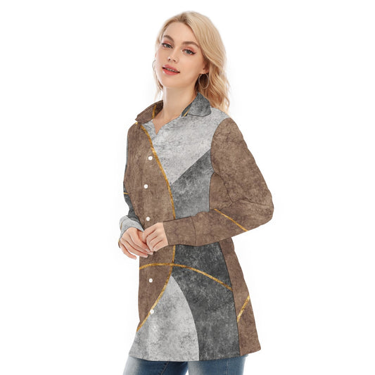 All-Over Print Women's Long Shirt