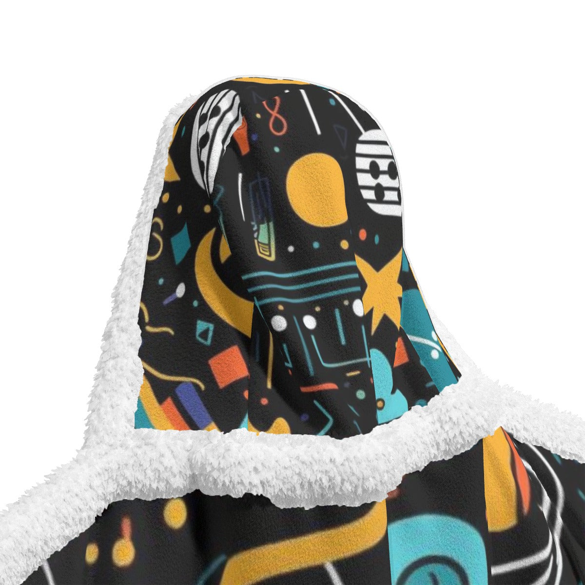 All-Over Print Unisex Wearable Hooded Blanket