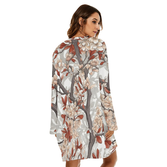 All-Over Print  Women's Loose Crew Neck Dress