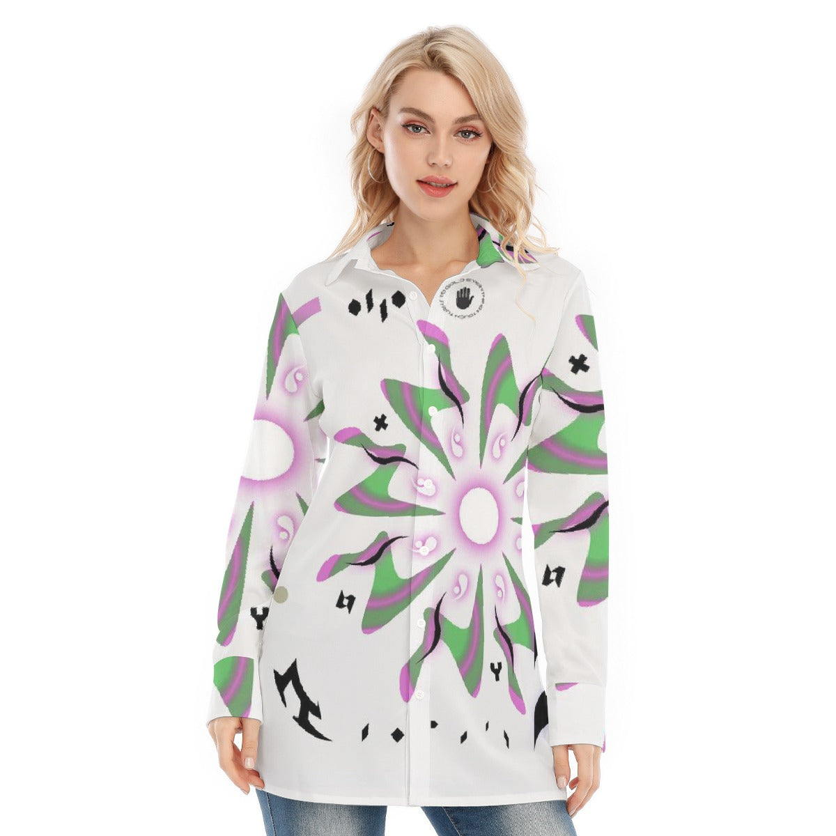 All-Over Print Women's Long Shirt