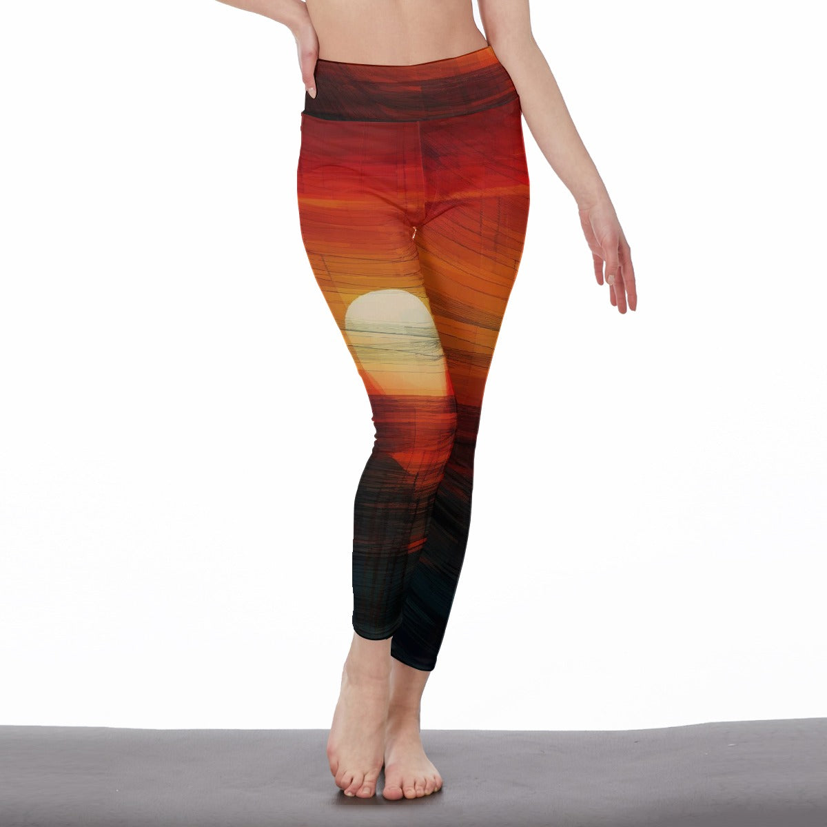 All-Over Print Women's High Waist Leggings | Side Stitch Closure