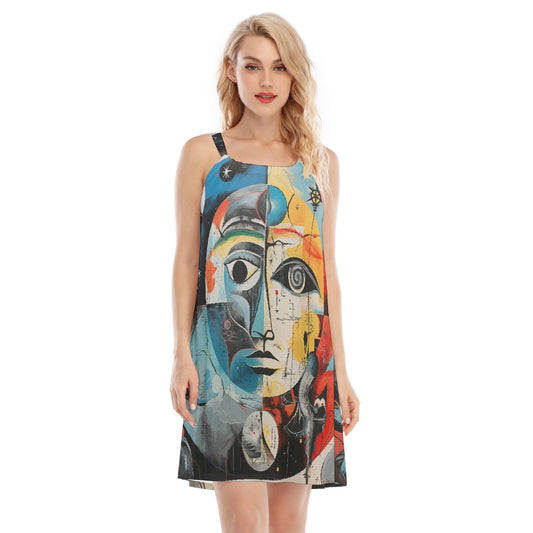 All-Over Print Women's O-neck Cami Dress