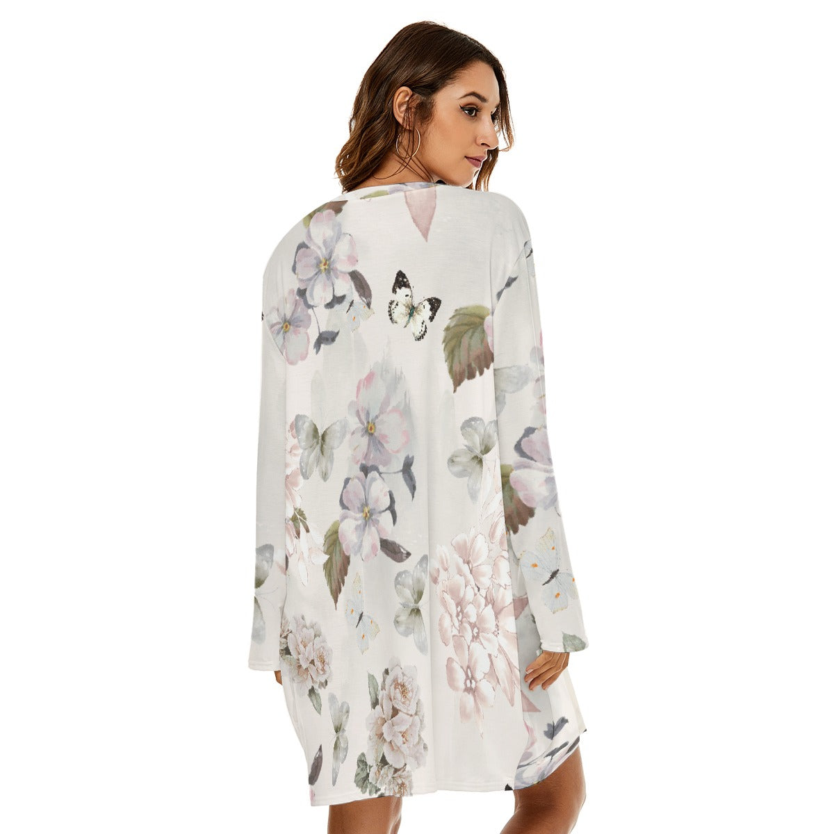 All-Over Print  Women's Loose Crew Neck Dress