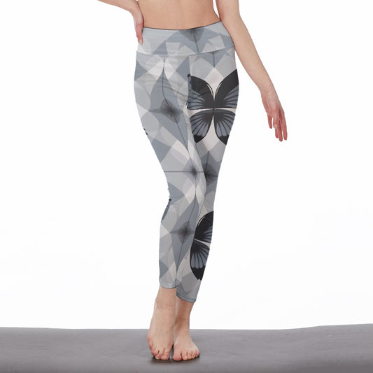 All-Over Print Women's High Waist Leggings | Side Stitch Closure