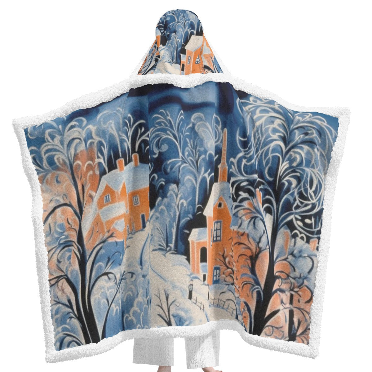 All-Over Print Unisex Wearable Hooded Blanket