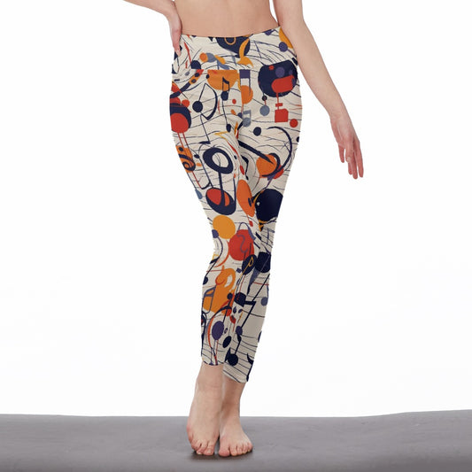 All-Over Print Women's High Waist Leggings | Side Stitch Closure