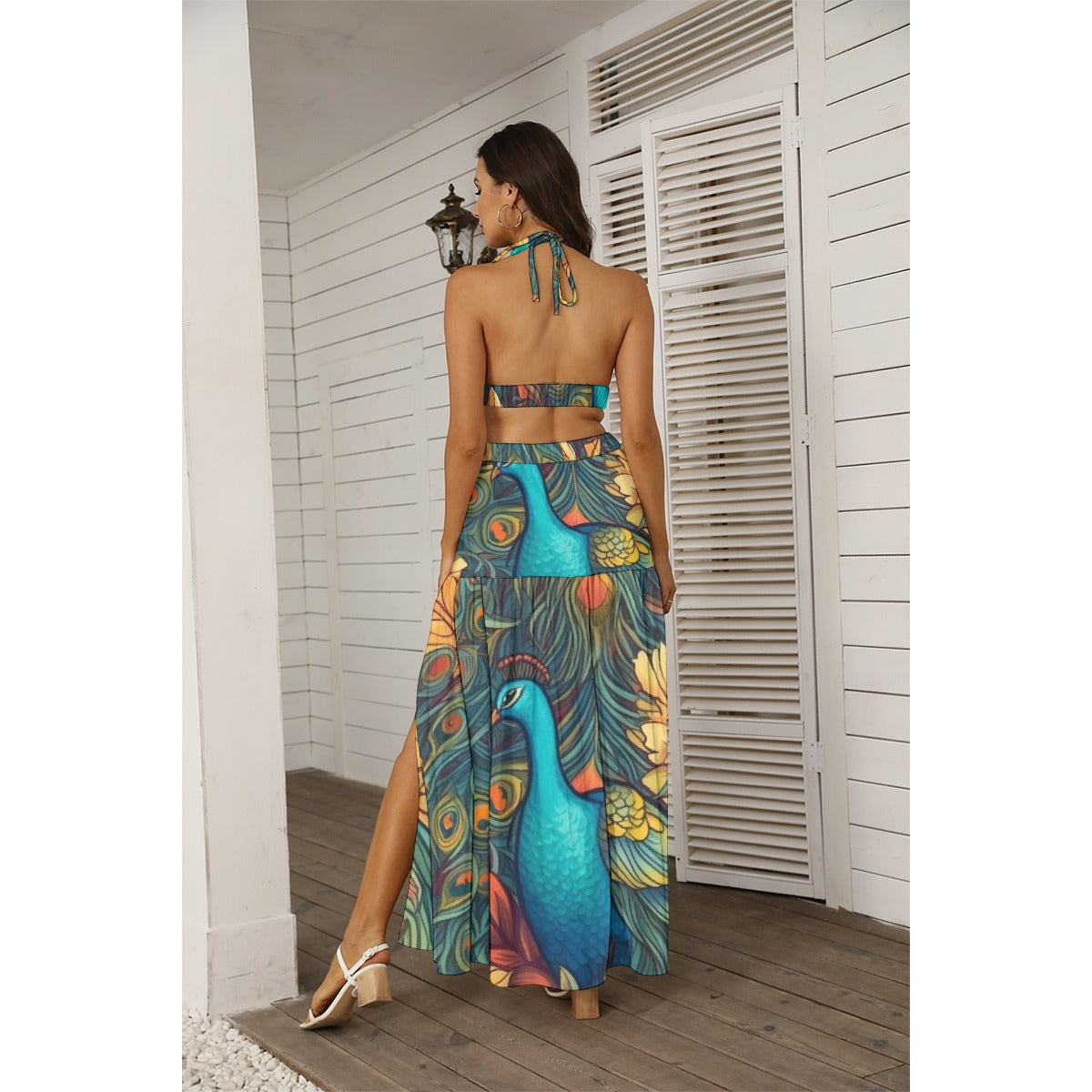 All-Over Print Women's Tie Back Wrap Dress