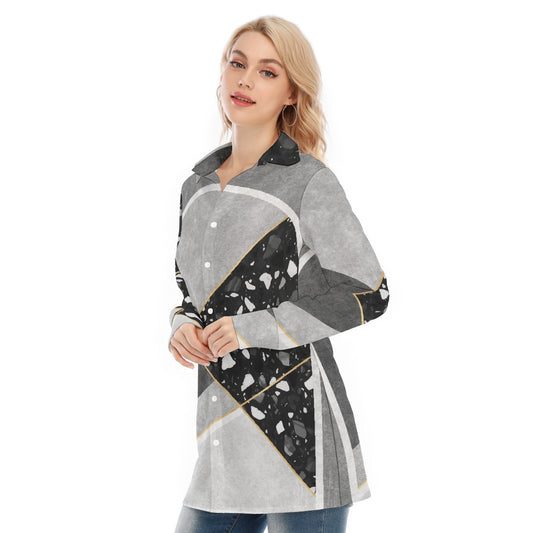 All-Over Print Women's Long Shirt