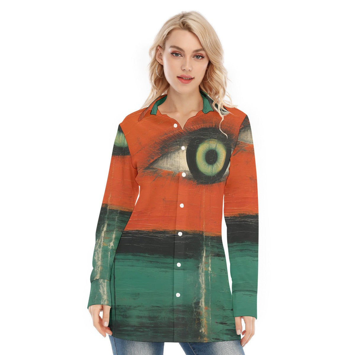 All-Over Print Women's Long Shirt