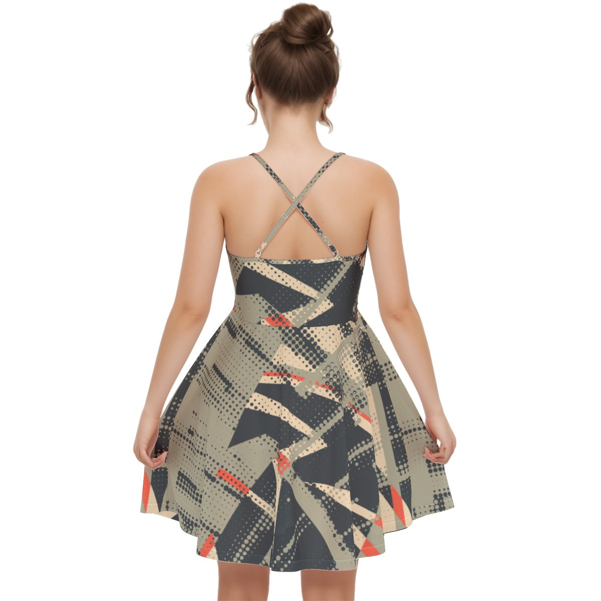 All-Over Print Women‘s Cross Cami Dress