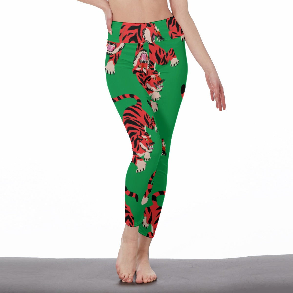 All-Over Print Women's High Waist Leggings | Side Stitch Closure