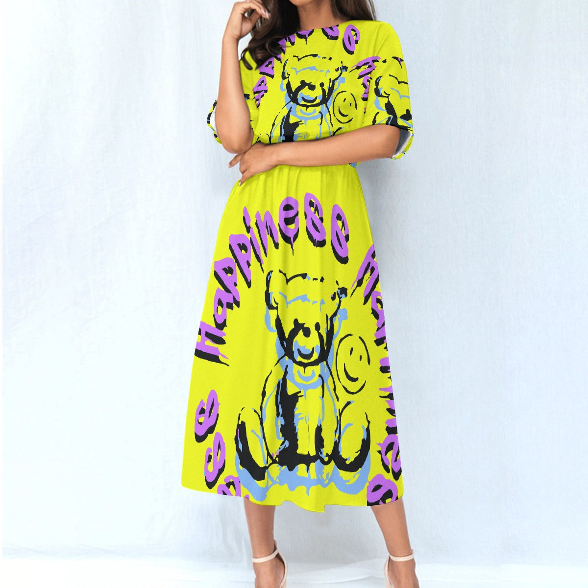 All-Over Print Women's Elastic Waist Dress