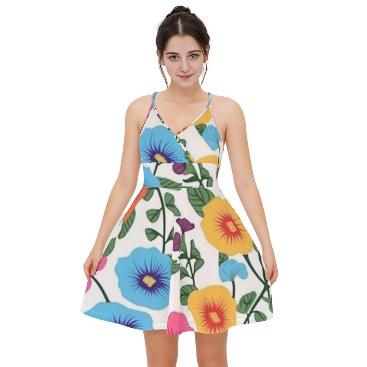 All-Over Print Women‘s Cross Cami Dress