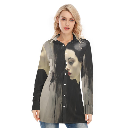 All-Over Print Women's Long Shirt