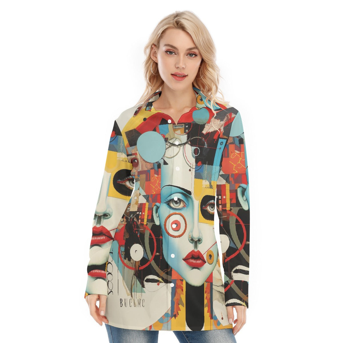 All-Over Print Women's Long Shirt