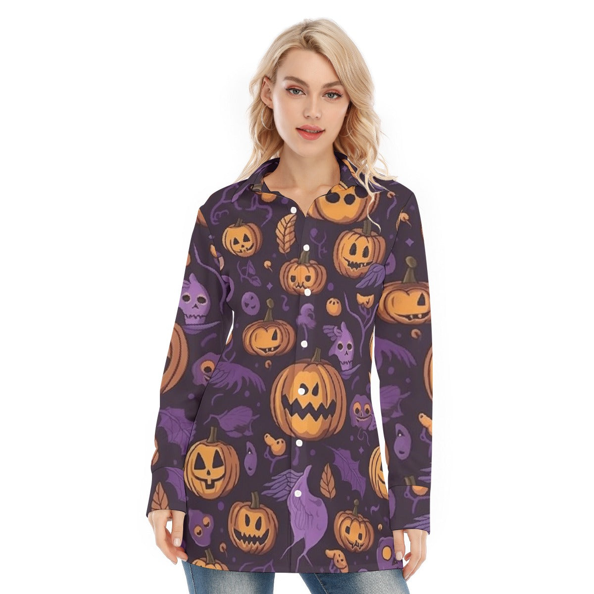 All-Over Print Women's Long Shirt