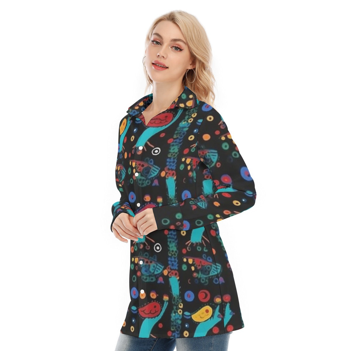 All-Over Print Women's Long Shirt