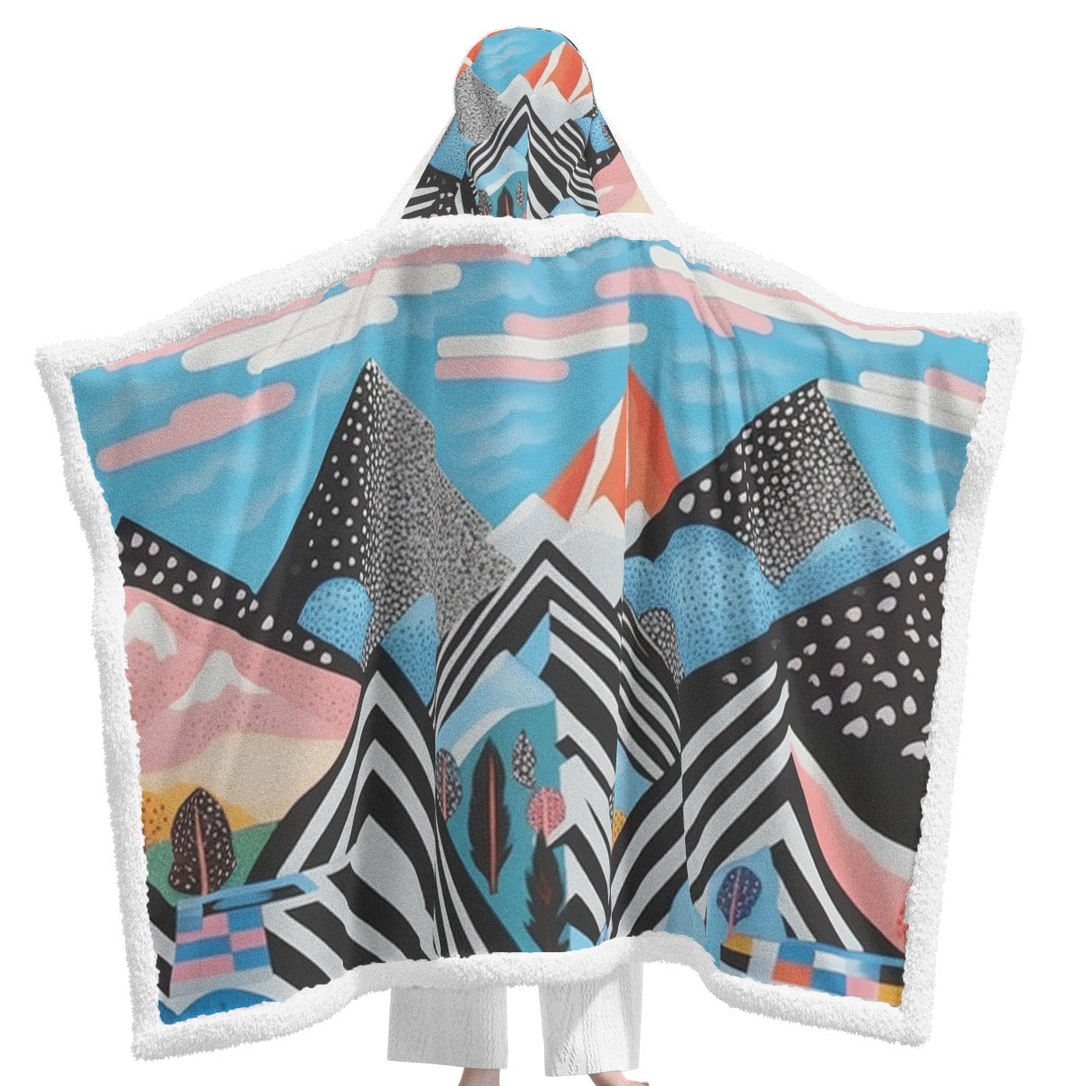 All-Over Print Unisex Wearable Hooded Blanket