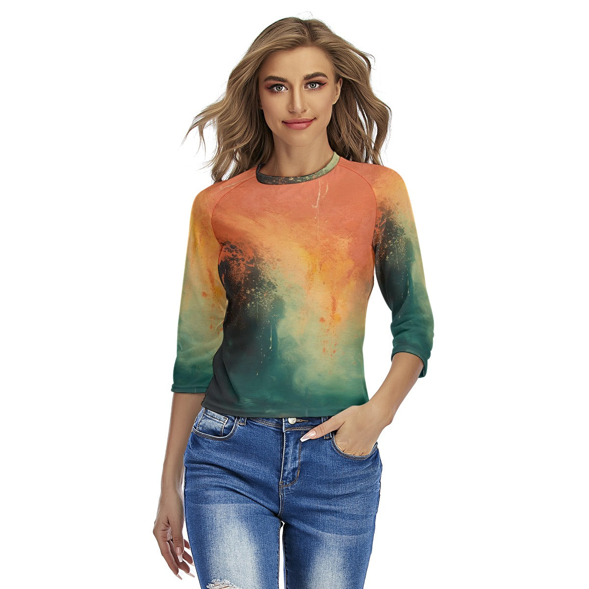 All-Over Print Women's Raglan Sleeves T-shirts