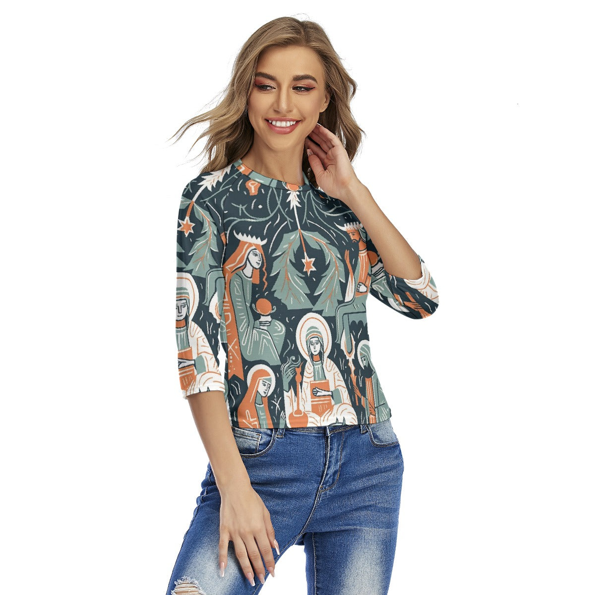 All-Over Print Women's Raglan Sleeves T-shirts