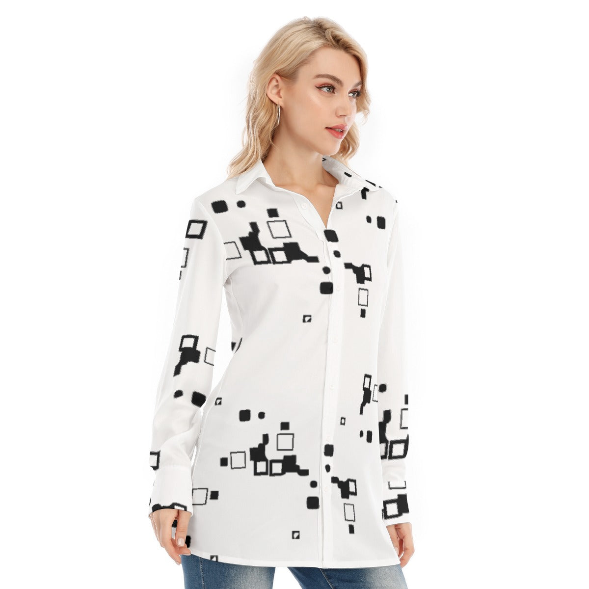 All-Over Print Women's Long Shirt