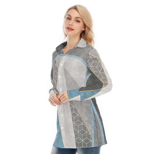 All-Over Print Women's Long Shirt