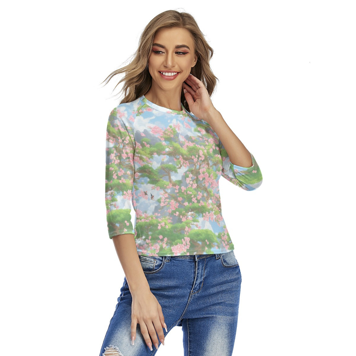 All-Over Print Women's Raglan Sleeves T-shirts