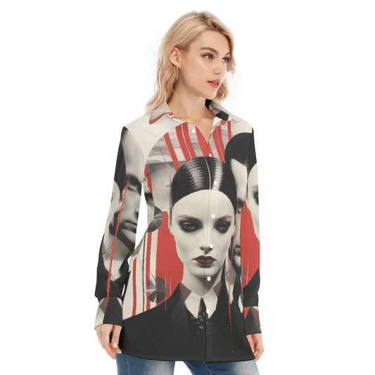 All-Over Print Women's Long Shirt