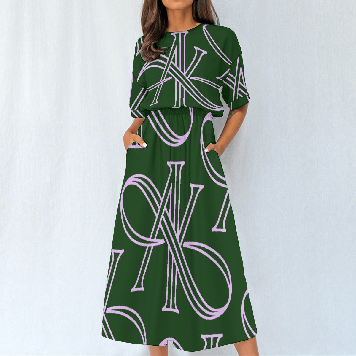 All-Over Print Women's Elastic Waist Dress