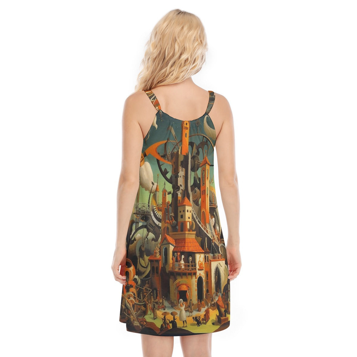 All-Over Print Women's O-neck Cami Dress