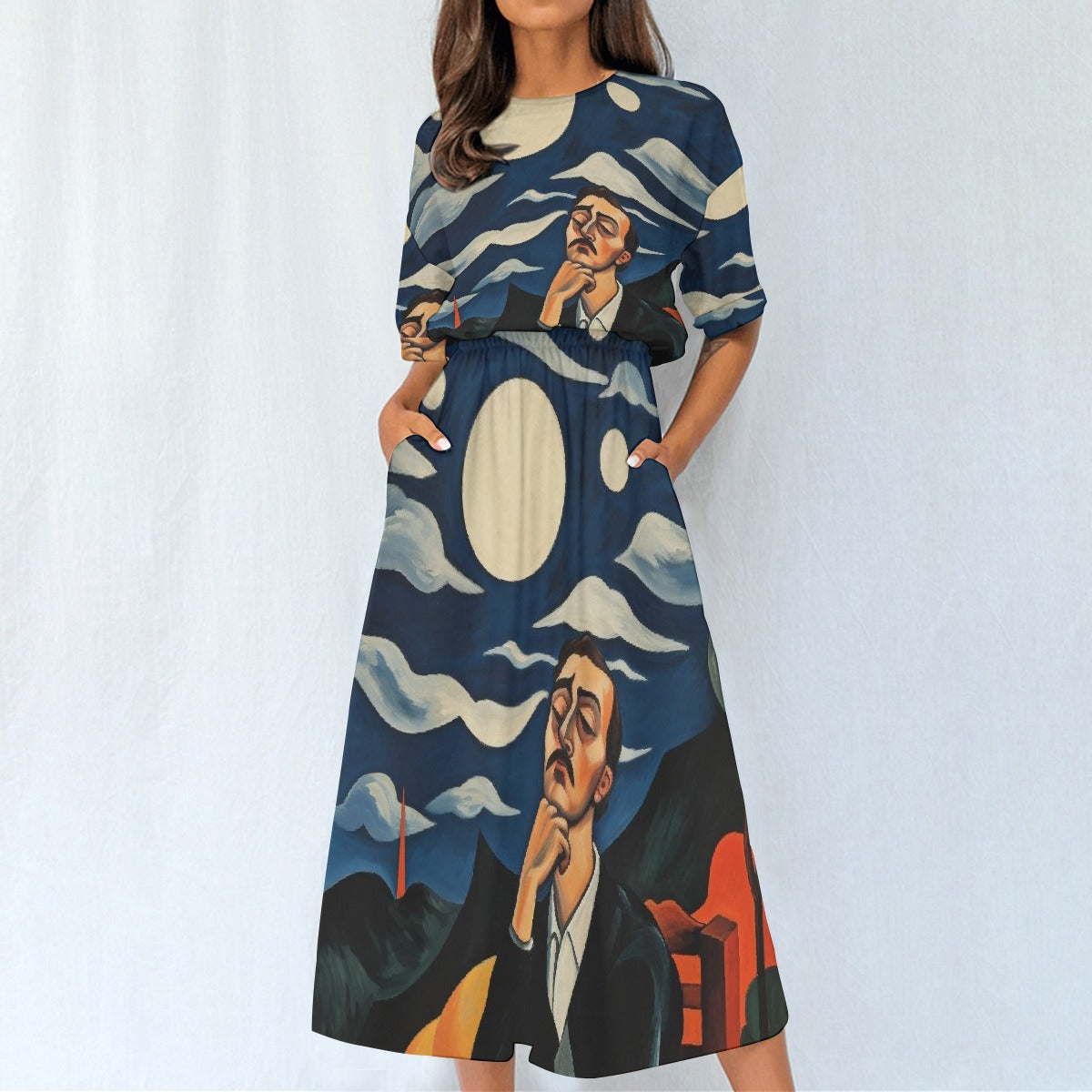 All-Over Print Women's Elastic Waist Dress