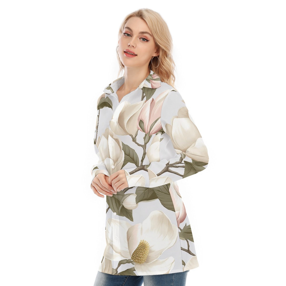 All-Over Print Women's Long Shirt