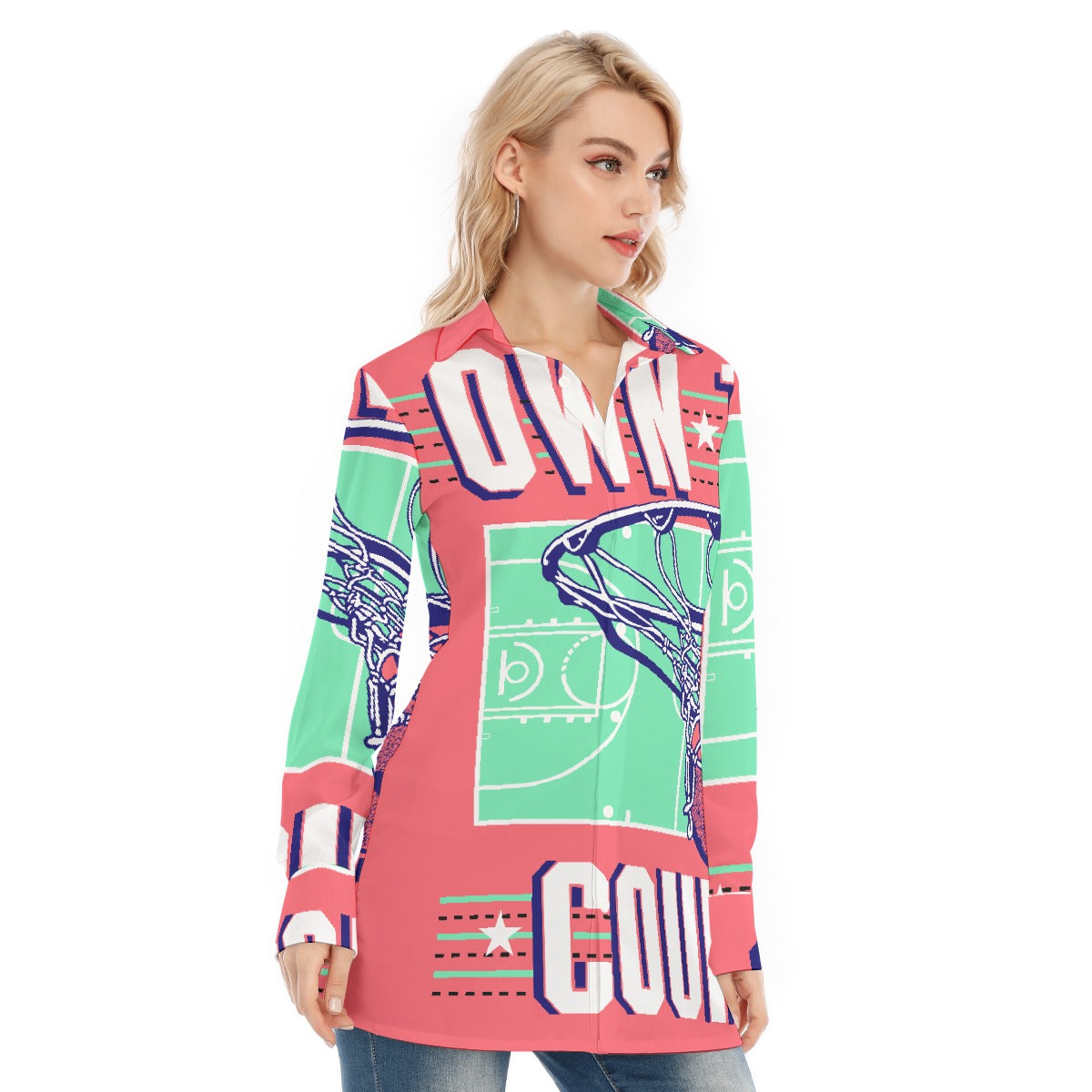 All-Over Print Women's Long Shirt