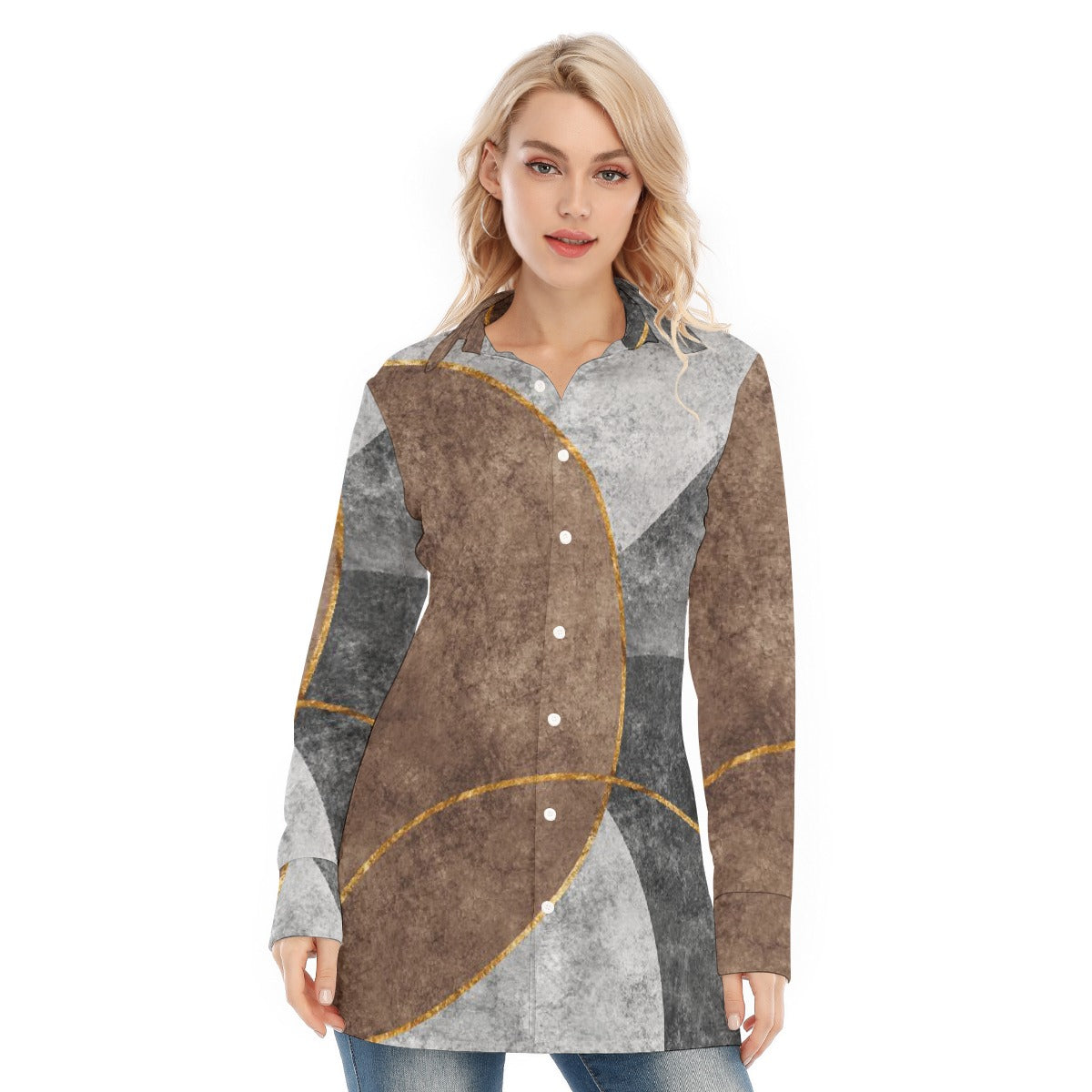 All-Over Print Women's Long Shirt