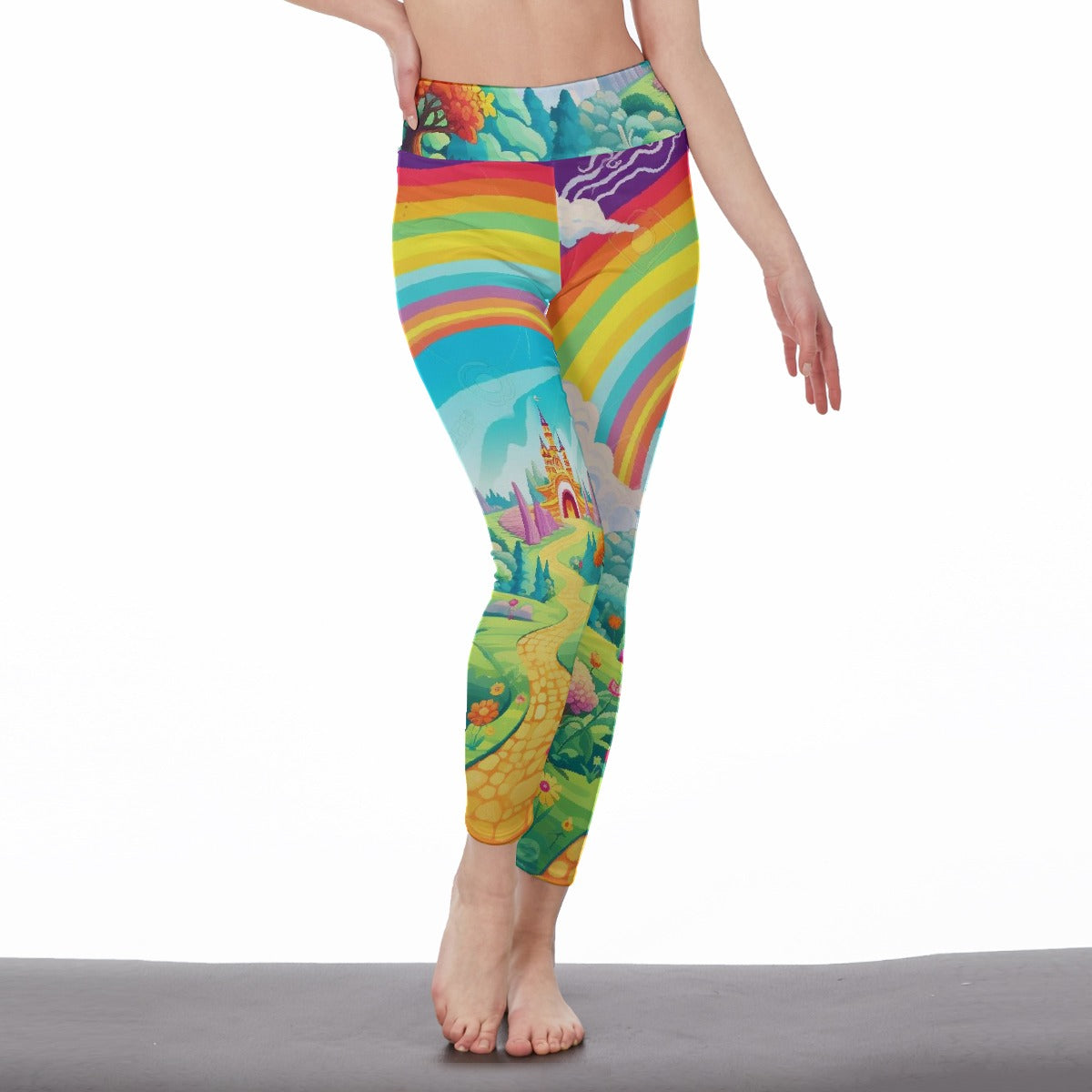 All-Over Print Women's High Waist Leggings | Side Stitch Closure