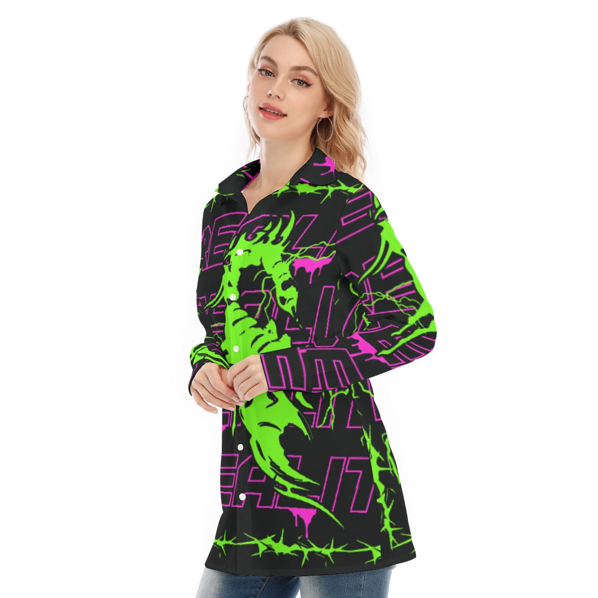 All-Over Print Women's Long Shirt