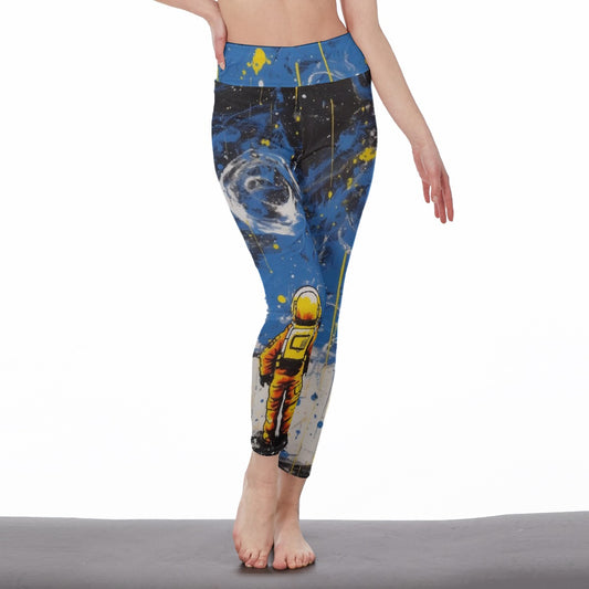 All-Over Print Women's High Waist Leggings | Side Stitch Closure