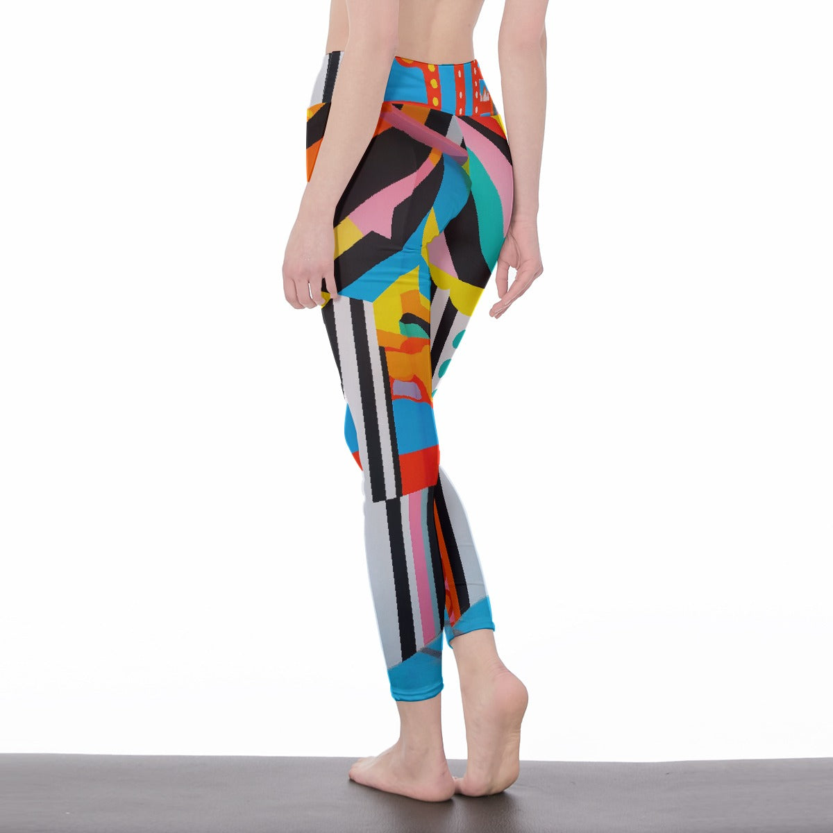 All-Over Print Women's High Waist Leggings | Side Stitch Closure