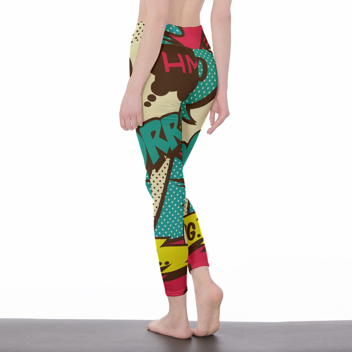 All-Over Print Women's High Waist Leggings | Side Stitch Closure