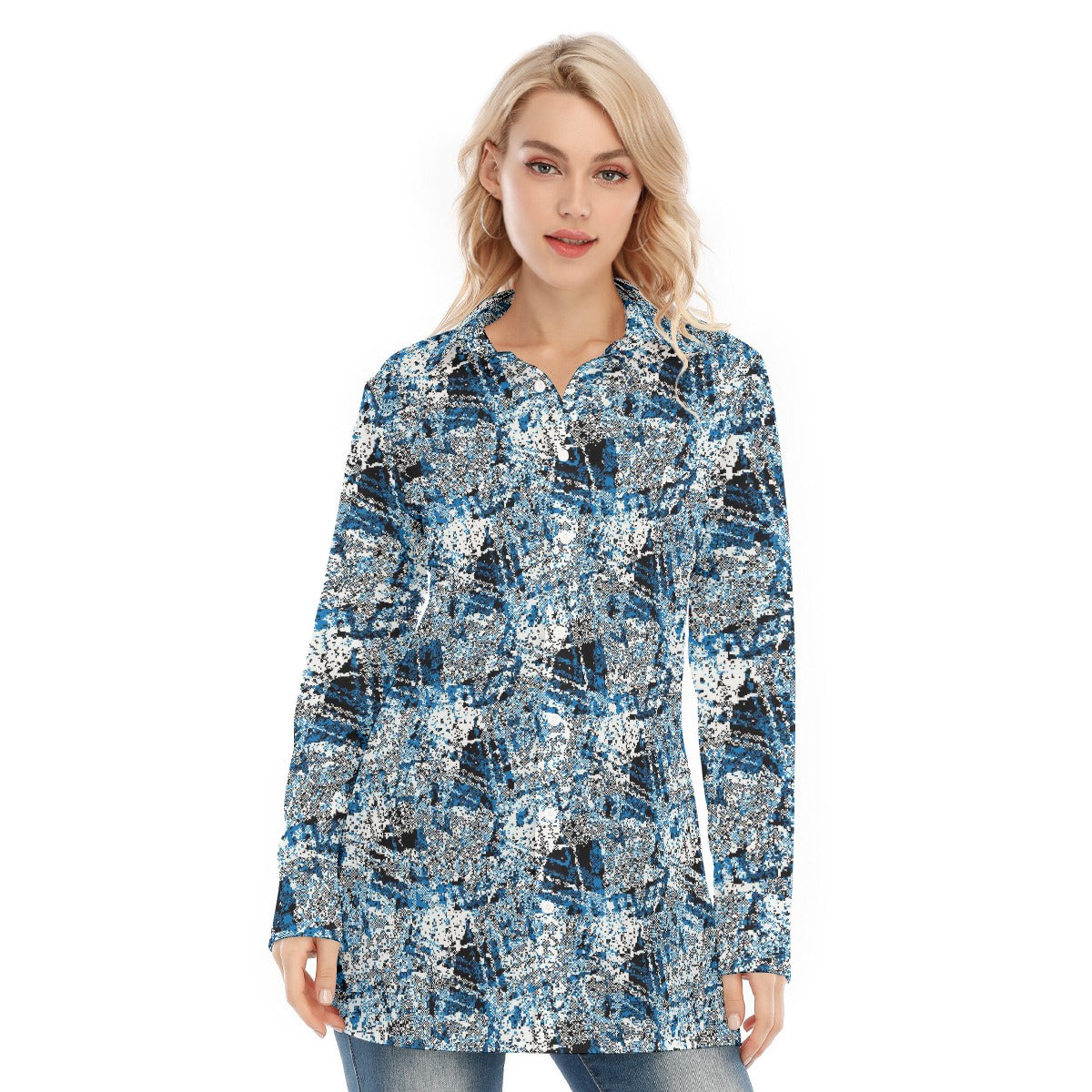 All-Over Print Women's Long Shirt