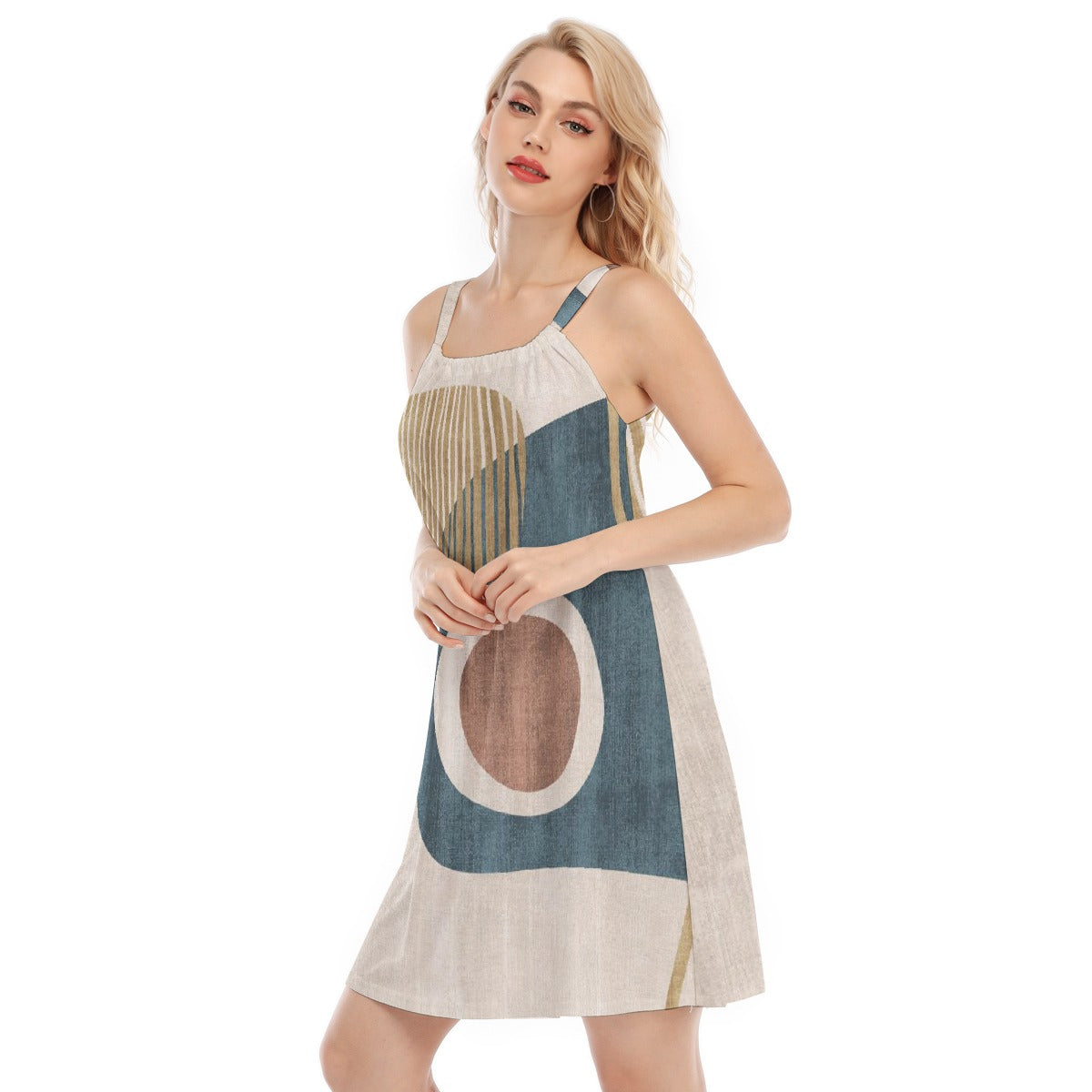 All-Over Print Women's O-neck Cami Dress